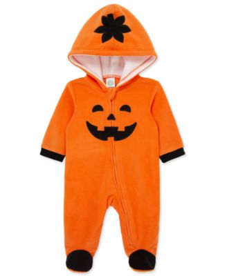 Baby Pumpkin Fleece Footed Coverall