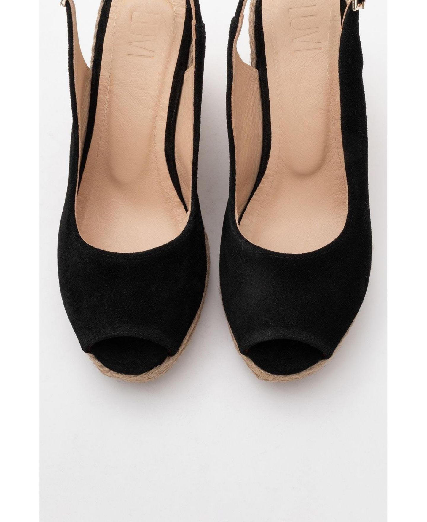 Женские сандалии Forever & Always Shoes Ryan Suede Leather Espadrilles (Women), цвет: Чёрный замшевый кожаный — фото 3