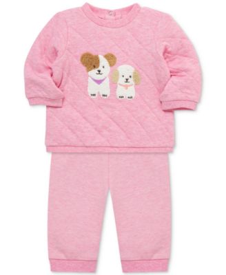 Baby Girls Cute Pups Sweatshirt & Pants, 2 Piece Set