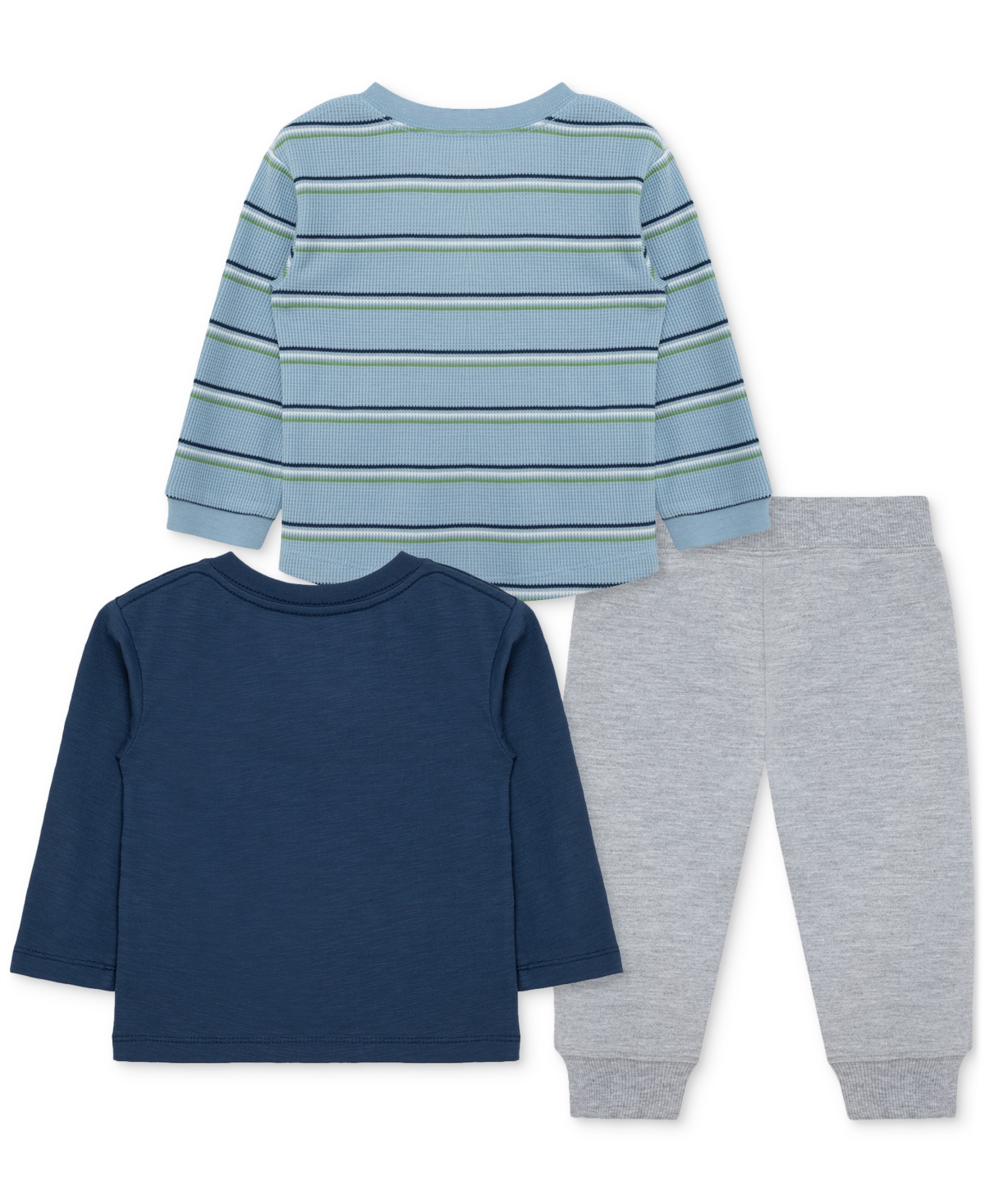 Little Me Baby Boys Space T-shirts & Jogger Pants, 3 Piece Set In Blue
