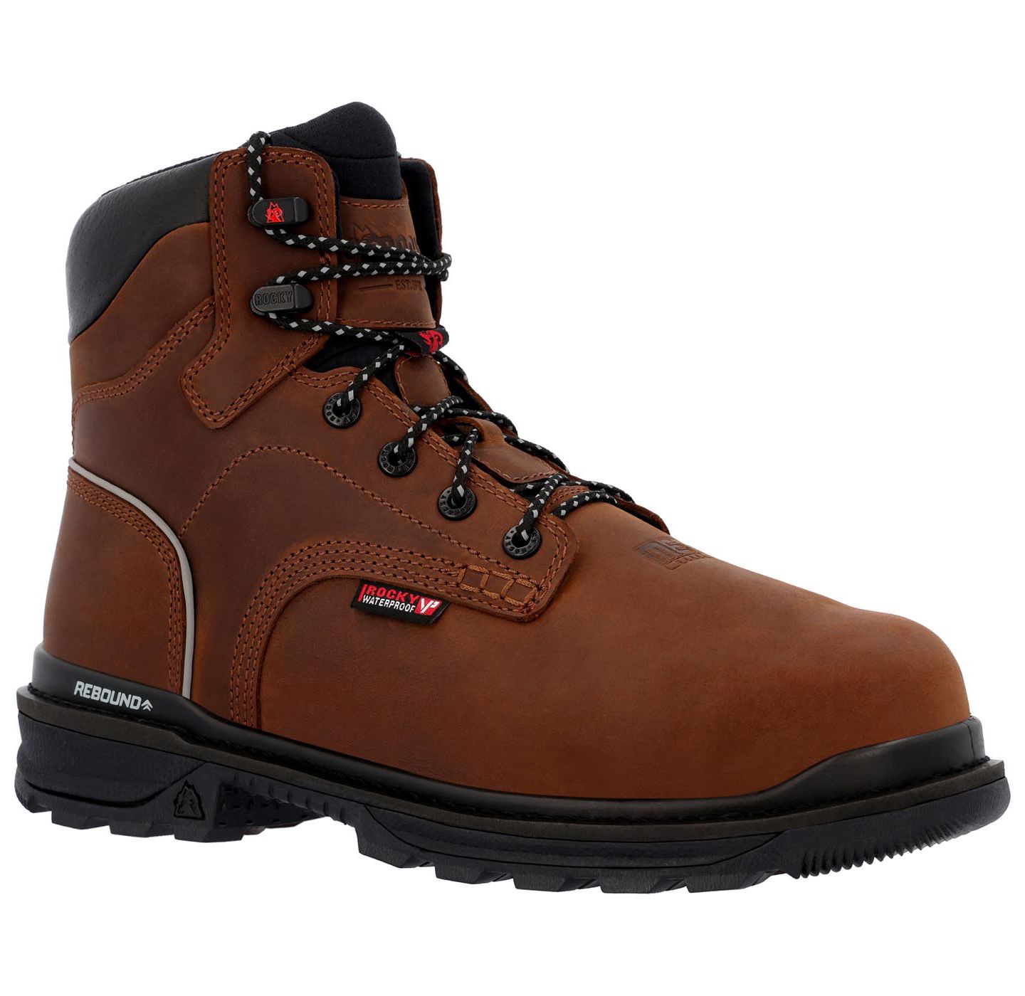 Мужские ботинки ROCKY Rams Horn Composite Toe Internal Met Guard Work Boot, цвет: Crazy Horse — фото 8