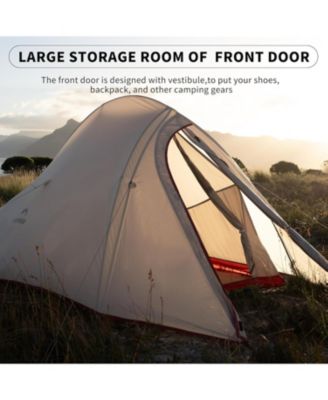 2 Person Tent Lightweight Backpacking Tent with Footprint - Free Standing Ultralight Camping Hiking Backpack Tents
