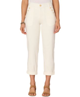 Democracy - Petite High-Rise Roll-Cuff Carpenter Pants