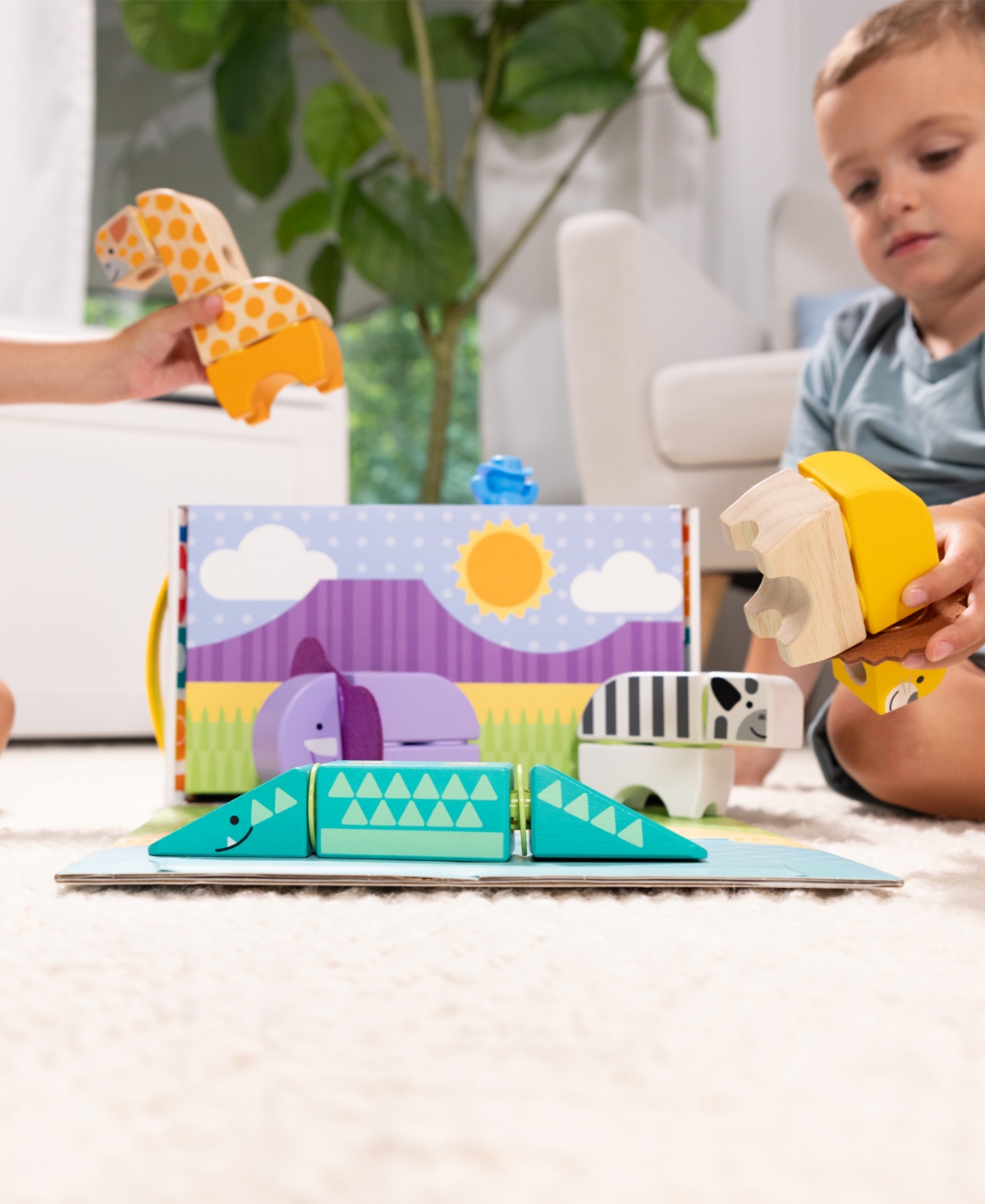 MELISSA & DOUG BLOCKABLES SAFARI PLAY SET 