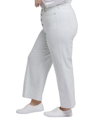 Plus Size Wide Leg Ankle Jeans