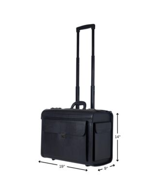 19 Wheeled Briefcase Rolling Case Sales Sample Pilot Lawyer Attache