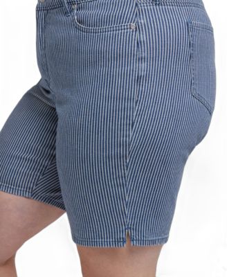 Plus Size Ella Denim Shorts with Side Slits