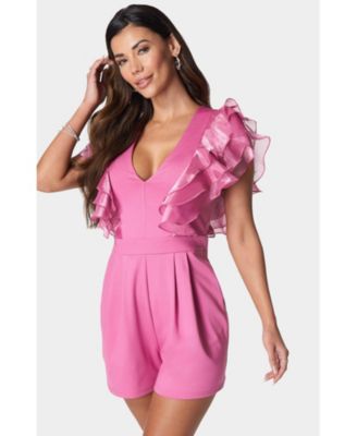 Women's Organza Ruffle Romper