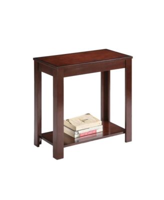 End Table with Shelf for Living Room or Bedroom Storage and Display