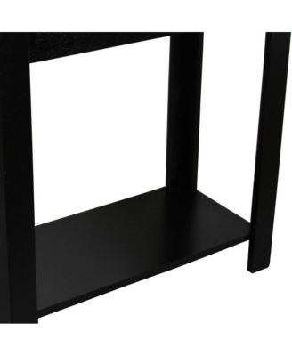 End Table with Shelf for Living Room or Bedroom Storage and Display