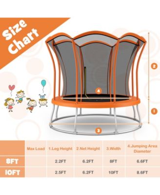 10 Feet Unique Flower Shape Trampoline with Galvanized Steel Frame