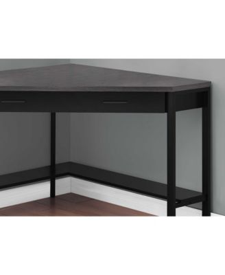 Corner Computer Desk 42" Sturdy Wood and Metal Frame for Home or Office Use
