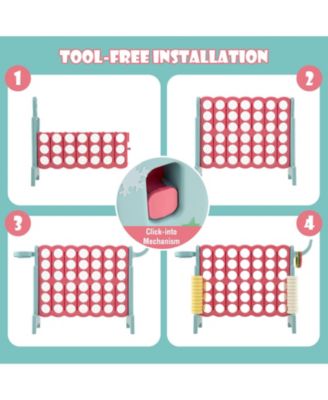 4-in-a-Row Connect Game with Basketball Hoop and Toss Ring