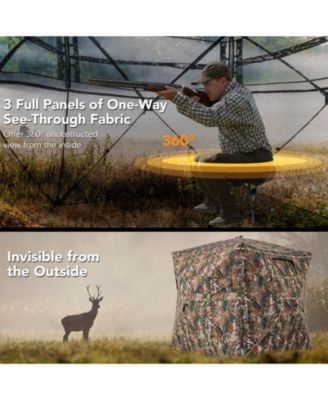 5-IN-1 Detachable Hunting Blind for 2-3 People with Skylight