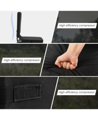 Swivel Folding Chair with Backrest and Padded Cushion