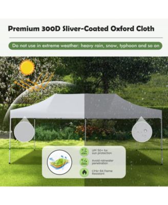 10 x 20 Feet Outdoor Pop-Up Patio Folding Canopy Tent