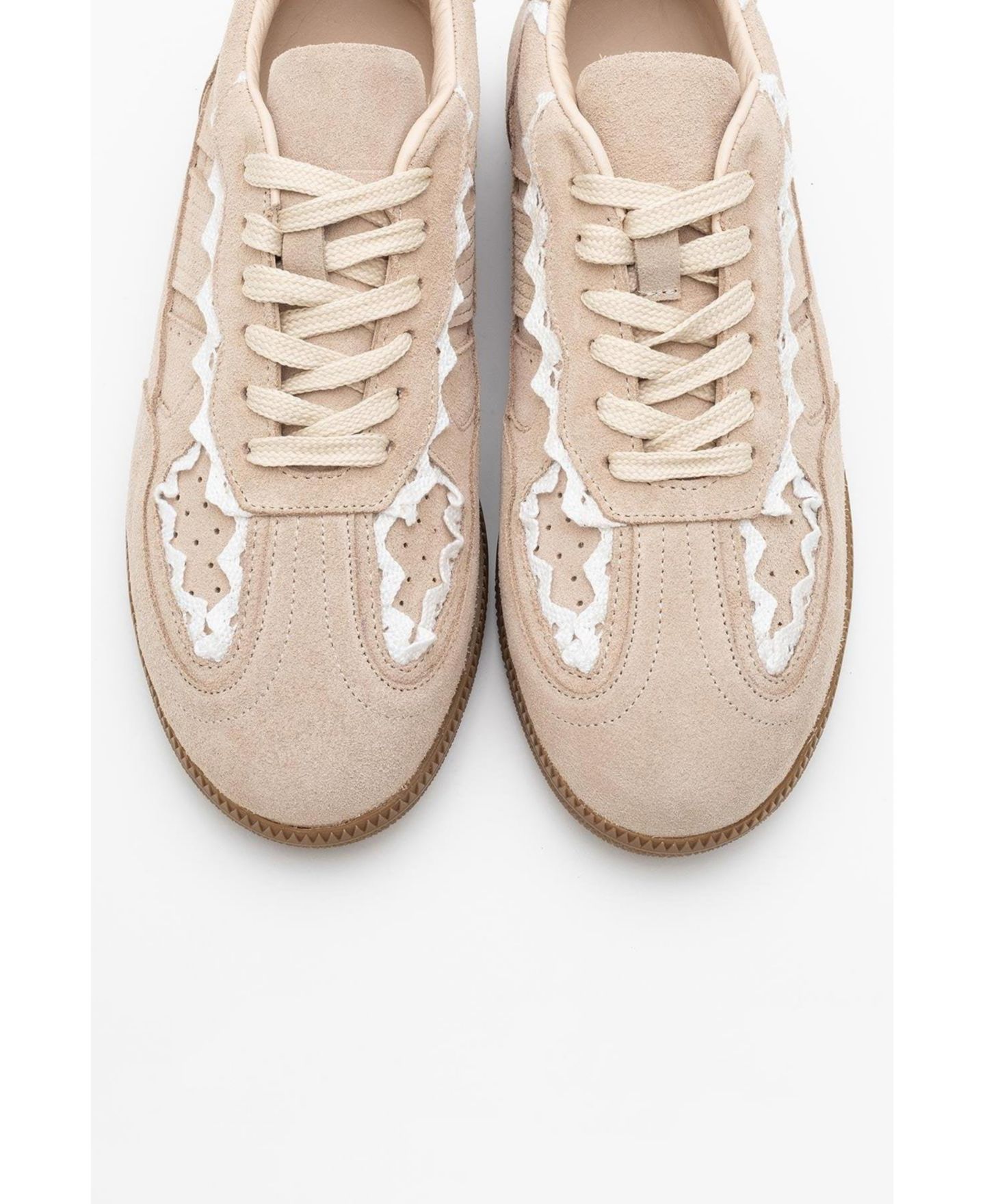 Женские кроссовки Forever & Always Shoes Shiva Suede Leather Sneakers (Women), цвет: Бежевый замшевый кожаный — фото 2