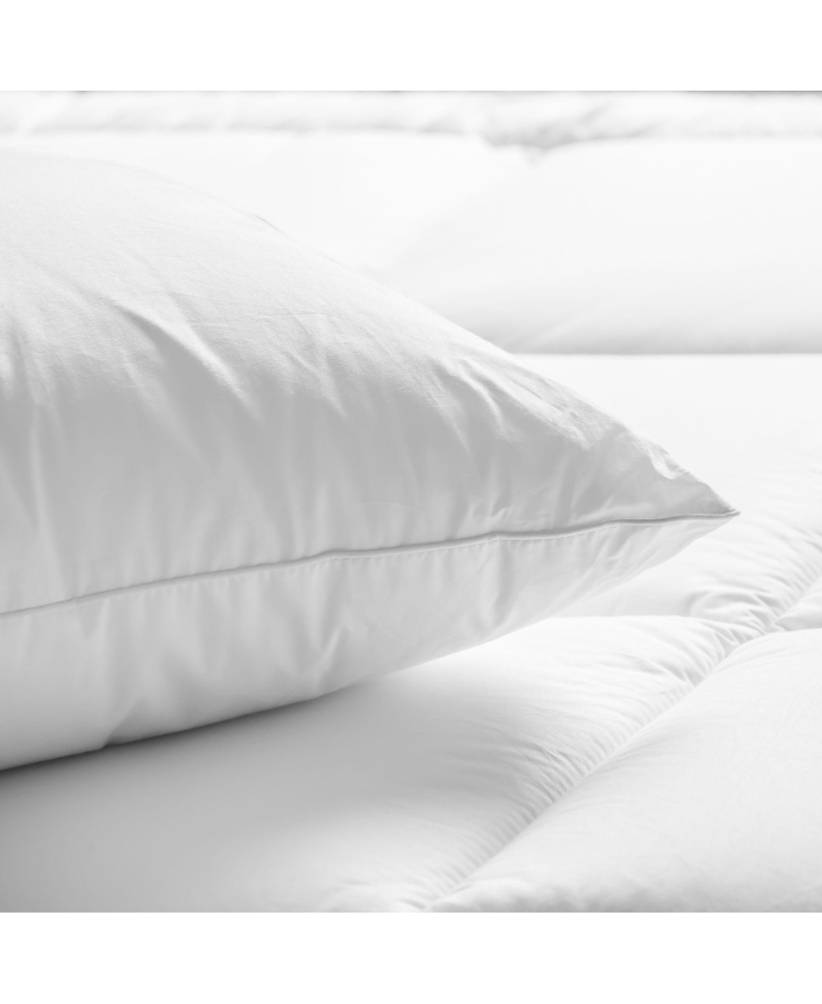 Medium 700 Fill Power Luxury White Duck Down Bed Pillow