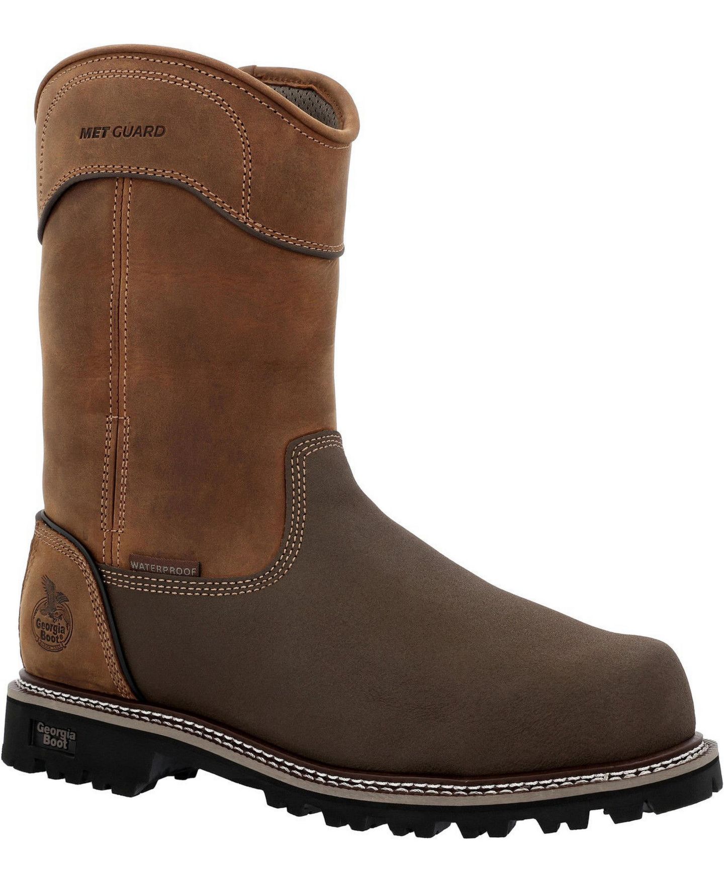 Мужские ботинки GEORGIA BOOT Brute Met Guard Composite Toe Waterproof Work Boot, цвет: Коричневый — фото 1