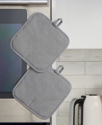 Gourmet Series Gridlines Pot Holder Set, Pack of 2