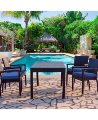 Outdoor Chair Cushion W18''xD19'' Soft and Fade-resistant Polyester, Invisible Zipper for Easy Cleaning, Two Sets of Ties for High Adaptability-Set of 4.