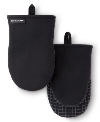 Gourmet Series Gridlines Mini Oven Mitts Set, Pack of 2