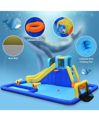 6-in-1 Inflatable Water Slide Jumping House without Blower