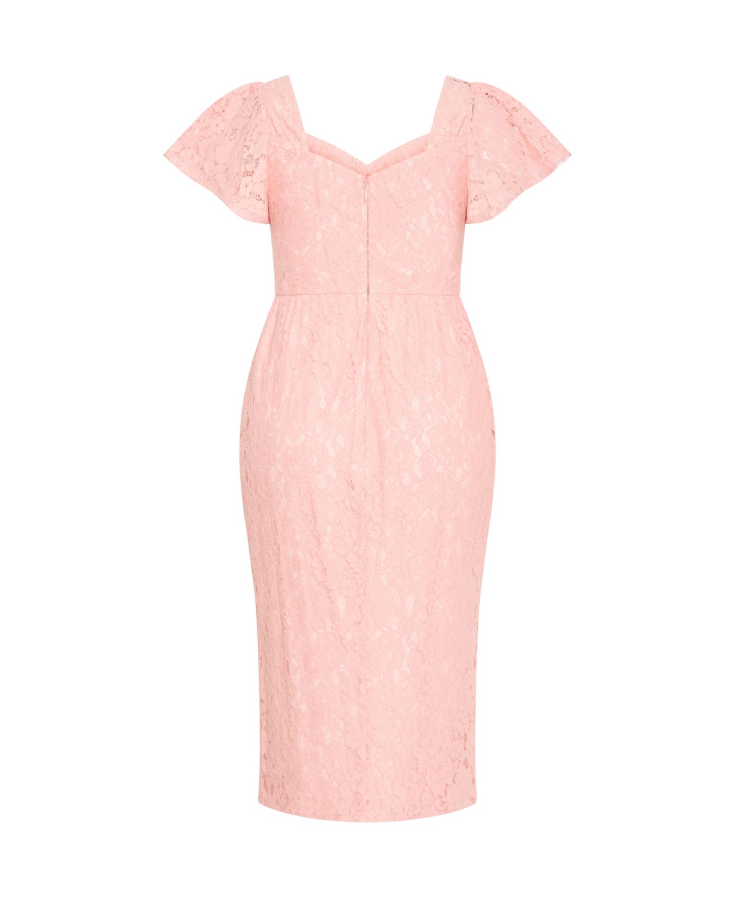 Женское платье CITY CHIC Plus Size Maisie Lace Midi, цвет: Розовый — фото 4