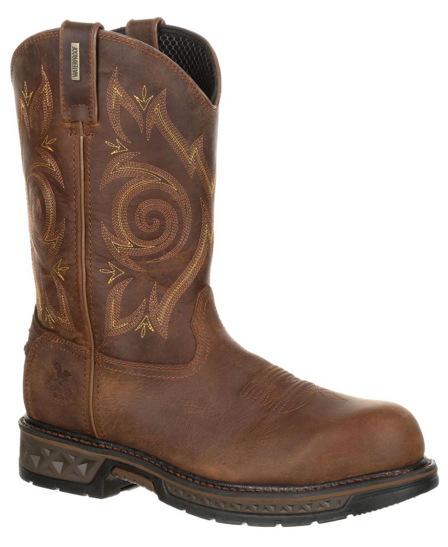 Мужские ботинки GEORGIA BOOT Carbo-Tec LT Composite Toe Waterproof Work Wellington, цвет: Коричневый — фото 1