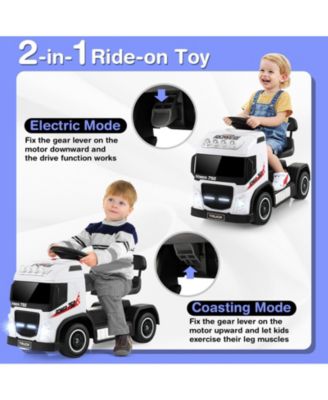 6V Kids Electric Ride-on Truck with Height Adjustable Seat
