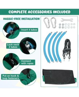 40 Inches Saucer Tree Swing Round with Adjustable Ropes and Carabiners