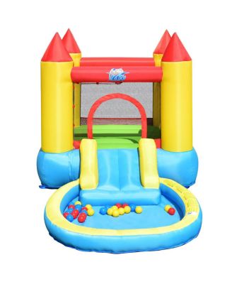 Kids Inflatable Bounce House Castle with Balls Pool and Bag