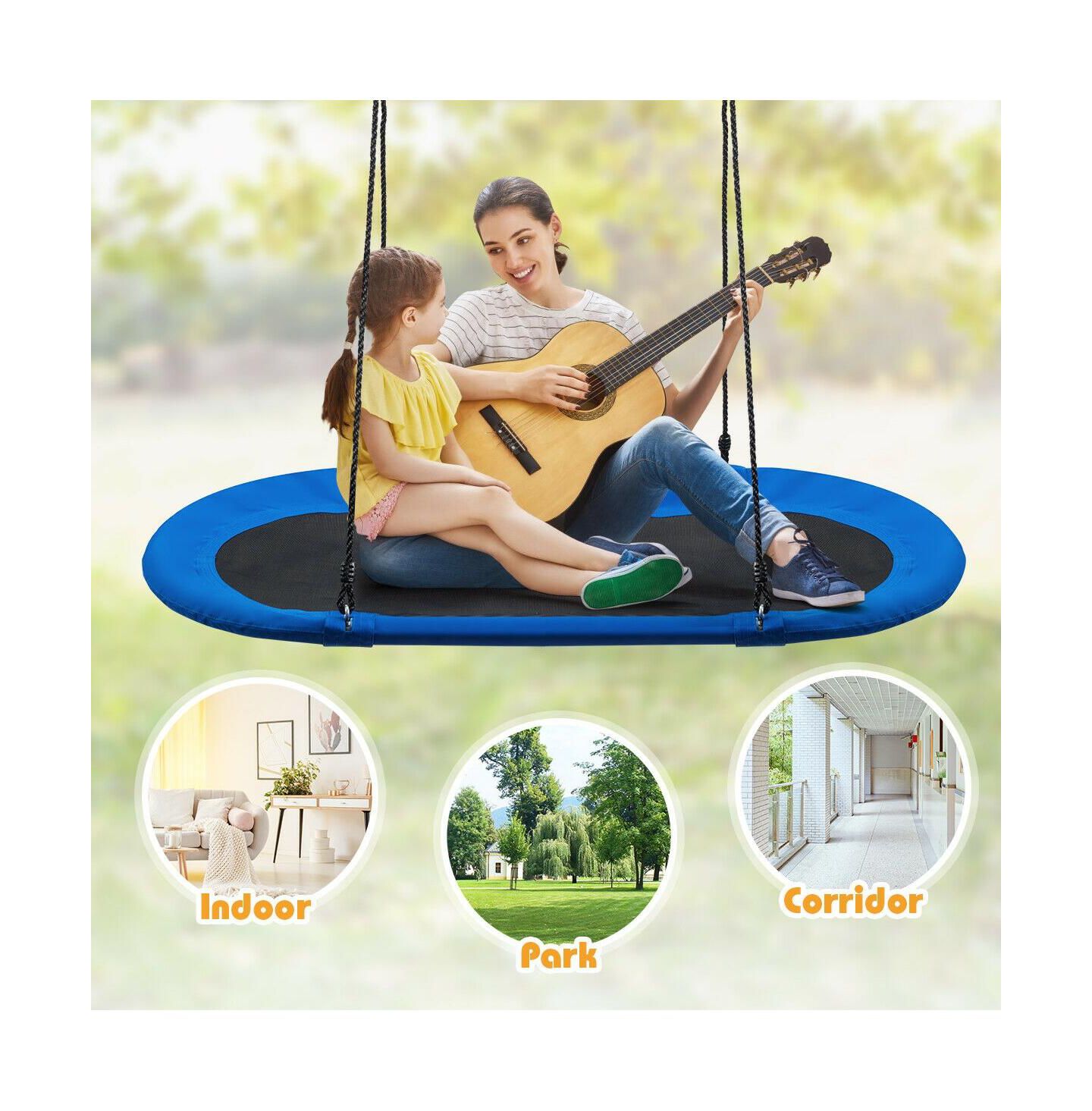 Детские игрушки Mecale Saucer Surf 60" Adjustable Swing Set, 700-lb Capacity, Ages 3+, цвет: Синий — фото 5