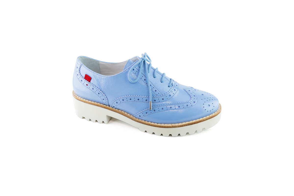 Womens Laceup Wingtip Central Park West Oxford - Black svelte grainy