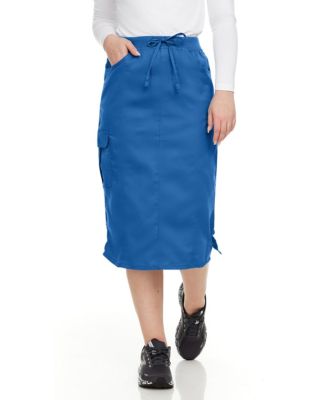 Women's Professional Stretch Five Pocket 'Debra' Scrub Skirt Scrubs, Wine, Large