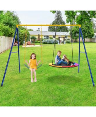660 LBS Extra-Large A-Shaped Swing Stand with Anti-Slip Footpads