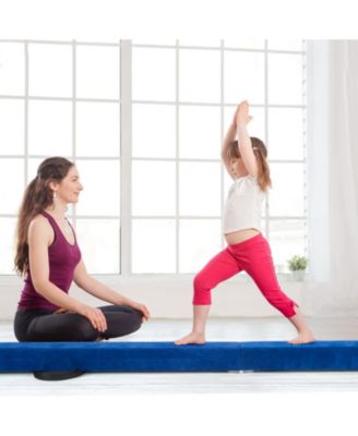 Folding Balance Beam with Solid Wood Base and Anti-slip Bottom