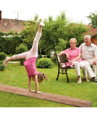 Folding Balance Beam with Solid Wood Base and Anti-slip Bottom