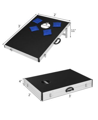 Foldable Bean Bag Toss Cornhole Game Set