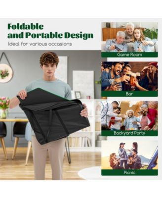 48 Inch 8-Player Foldable Poker Table Top with Carrying Bag and Cup Holders