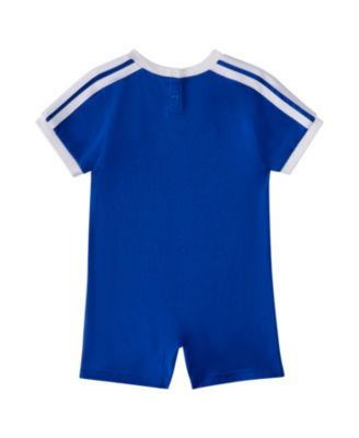 Baby Boys 3-Stripe Short Sleeve Logo Romper