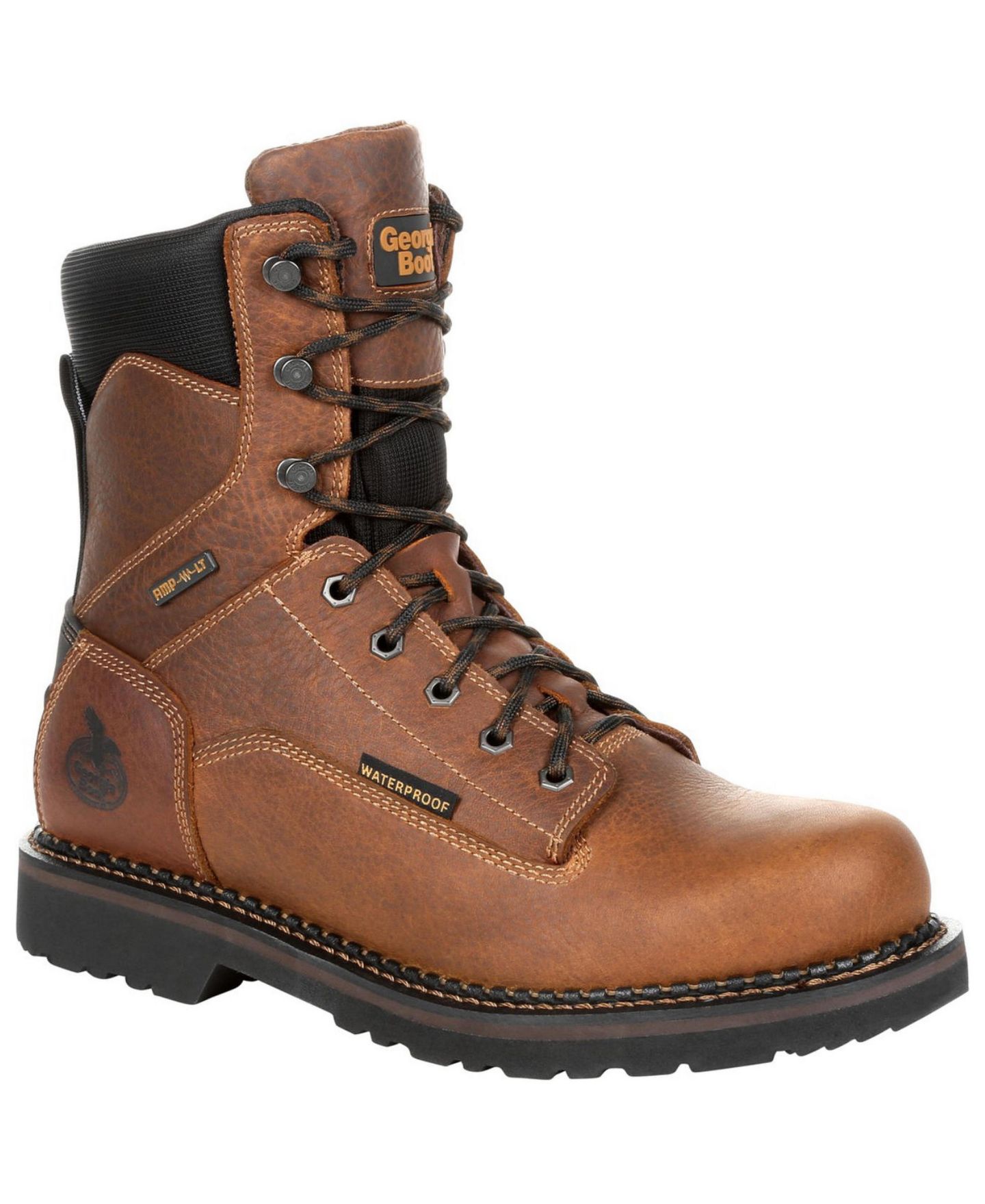 Мужские ботинки GEORGIA BOOT Georgia Giant Revamp 8" Waterproof Work Boot, цвет: Коричневый — фото 1