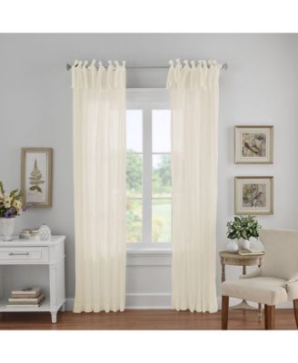 Jolie Semi-Sheer Tab Top Window Curtain