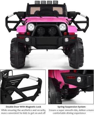 12V Electric Ride On Truck with Parental Remote Control and LED Lights