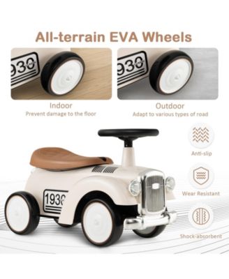 Kids Sit to Stand Vehicle with Working Steering Wheel and Under Seat Storage