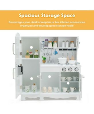 Kitchen Pretend Play Cookware Set Toys for Kids with Water Dispenser