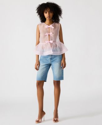 Women's Paulina Tie-Front Sheer Top