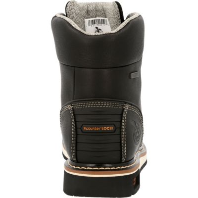 Men's AMP LT Wedge Waterproof Moc-Toe Black Work Boot