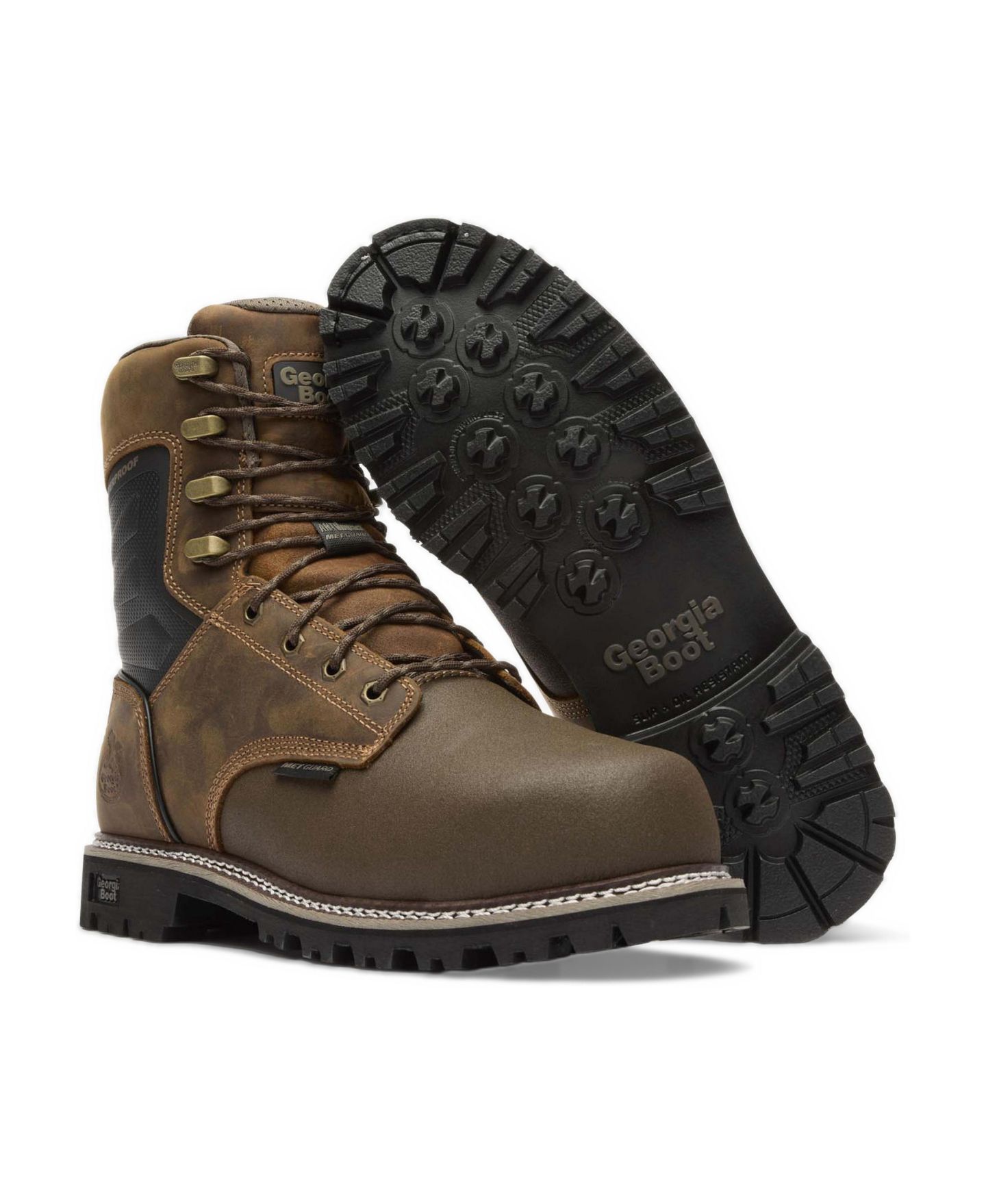 Мужские ботинки GEORGIA BOOT Brute Composite Toe Met Guard Waterproof Work Boot, цвет: Коричневый — фото 6