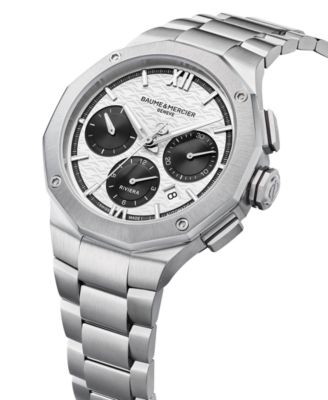 Men's Swiss Automatic Chronograph Riviera Stainless Steel Bracelet Watch 41mm